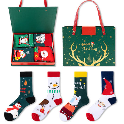 4 Pairs Of Christmas Stockings Gift Box Set - sets2 - one size - image 2