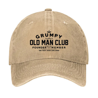 Grumpy Old Man Club Print Cap - Khaki - one size - image 3