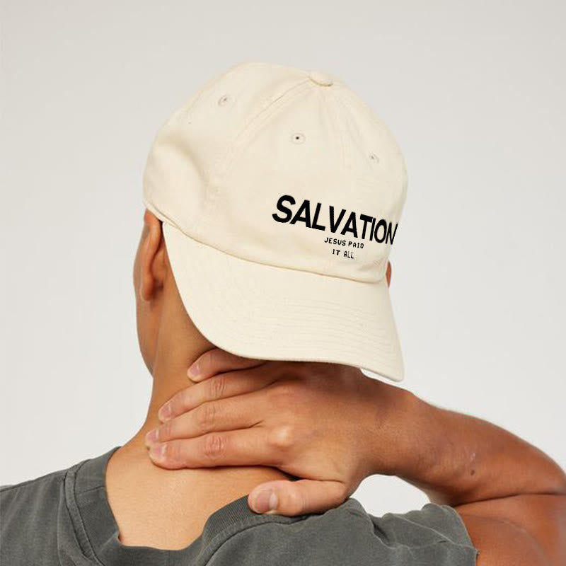 Causal Jesus Paid It All Print Cap - Beige - one size - image 3