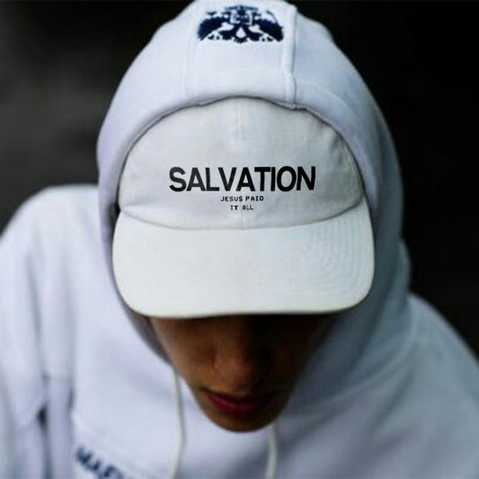 Causal Jesus Paid It All Print Cap - White - one size - image 1