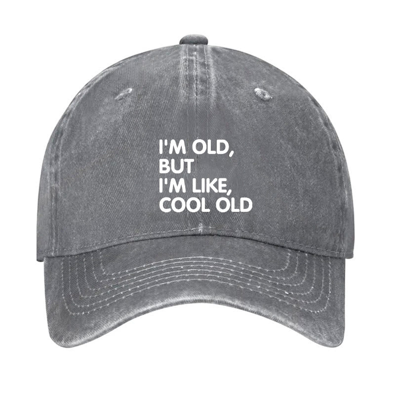 I'm Old But I'm Like Cool Old Print Cap - Grey - one size - image 3