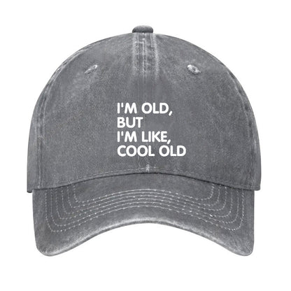 I'm Old But I'm Like Cool Old Print Cap - Grey - one size - image 3