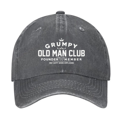 Grumpy Old Man Club Print Cap - Grey - one size - image 1