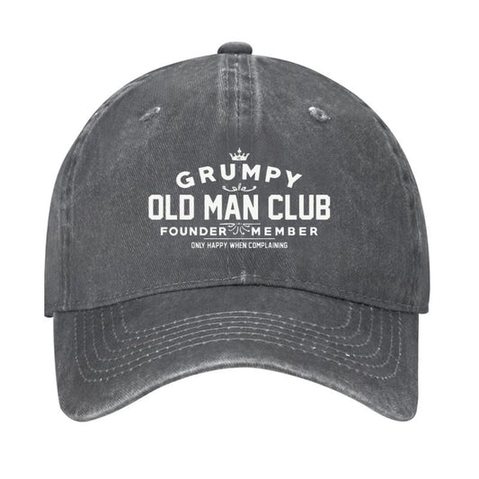 Grumpy Old Man Club Print Cap - Grey - one size - image 1