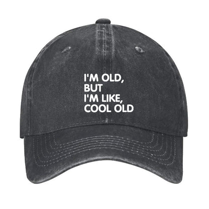 I'm Old But I'm Like Cool Old Print Cap - Black - one size - image 4