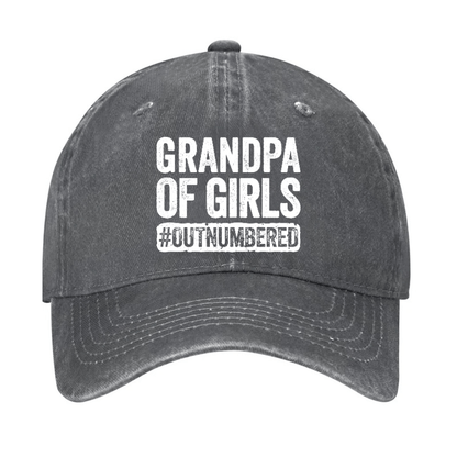 Grandpa Of Girls Outnumbered Funny Hat - Grey - one size - image 2