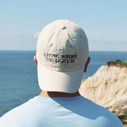 Living Where The Light Is Print Cap - Beige - one size - image 2