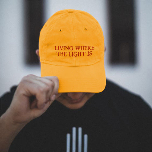 Living Where The Light Is Print Cap - Yellow - one size - image 1