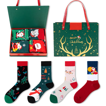 4 Pairs Of Christmas Stockings Gift Box Set - sets3 - one size - image 3