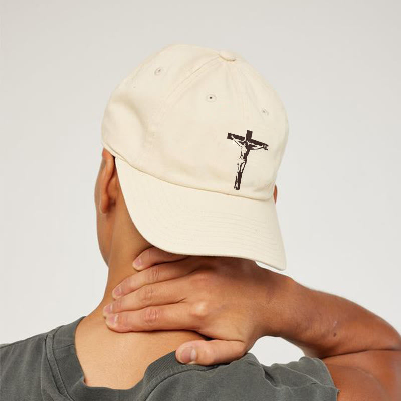 Causal Jesus Print Cap - Beige - one size - image 3