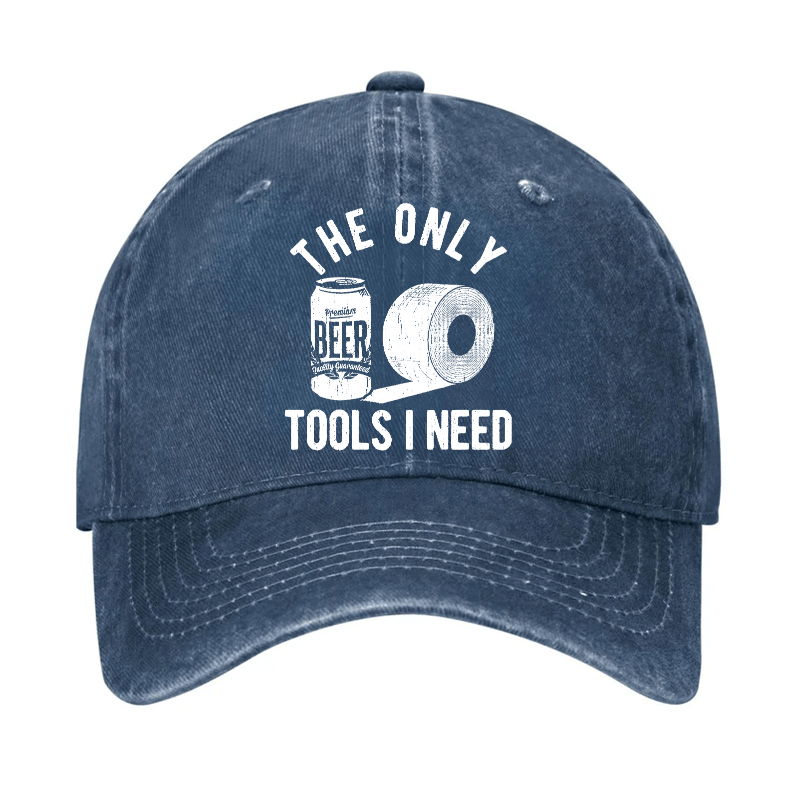 The Only Tools I Need Beer and Toilet Paper Funny Hat - Navy Blue - one size - image 2