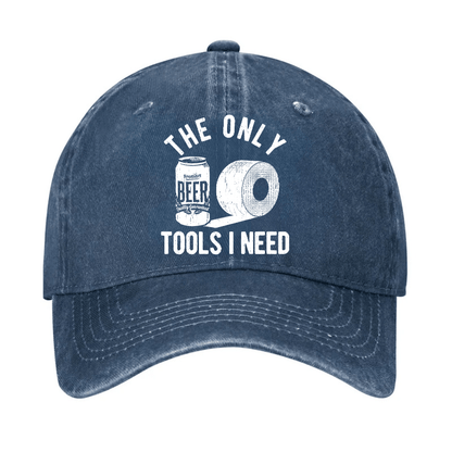 The Only Tools I Need Beer and Toilet Paper Funny Hat - Navy Blue - one size - image 2