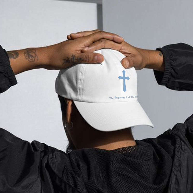 The Beiginning And The End Print Cap - White - one size - image 2