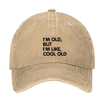 I'm Old But I'm Like Cool Old Print Cap - Khaki - one size - image 2