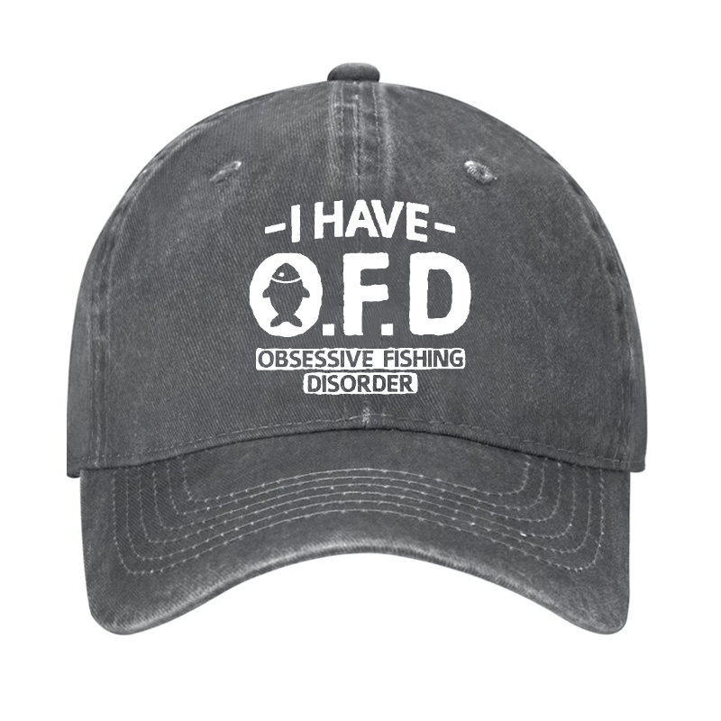 I Have OFD Obsessive Fishing Disorder Hat - Grey - one size - image 2