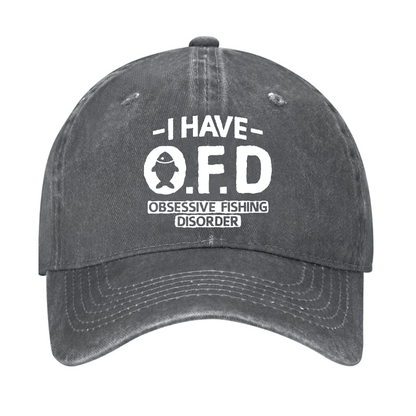 I Have OFD Obsessive Fishing Disorder Hat - Grey - one size - image 2