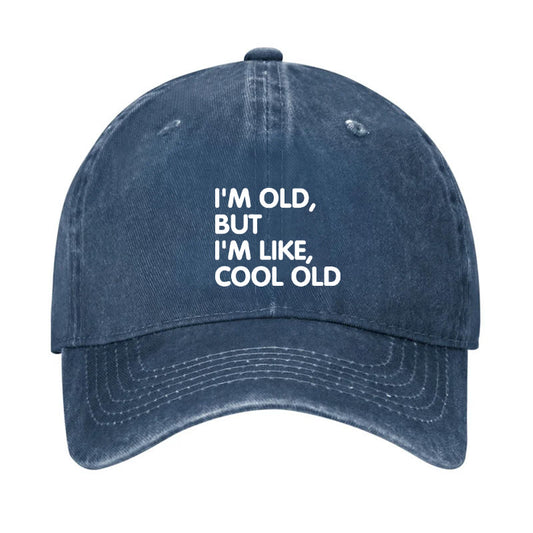 I'm Old But I'm Like Cool Old Print Cap - Blue - one size - image 1