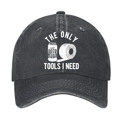 The Only Tools I Need Beer and Toilet Paper Funny Hat - Black - one size - image 3