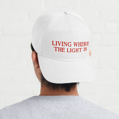 Living Where The Light Is Print Cap - White - one size - image 3