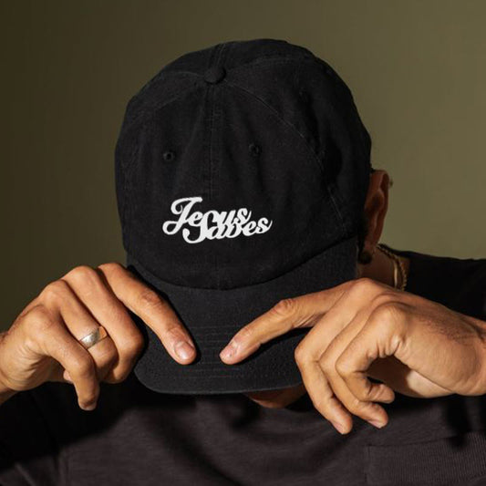 Causal Jesus Saves Print Cap - Black - one size - image 1