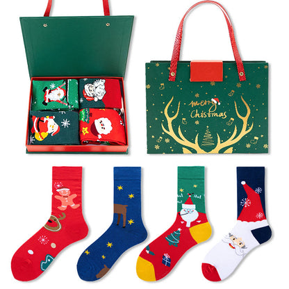 4 Pairs Of Christmas Stockings Gift Box Set - sets4 - one size - image 4